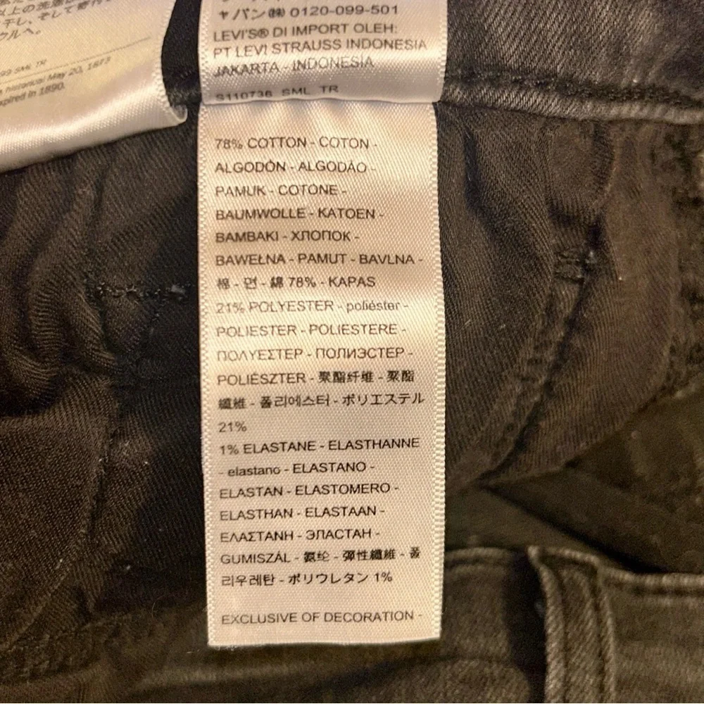 Levi's Charcoal 311 Shaping Skinny Jeans